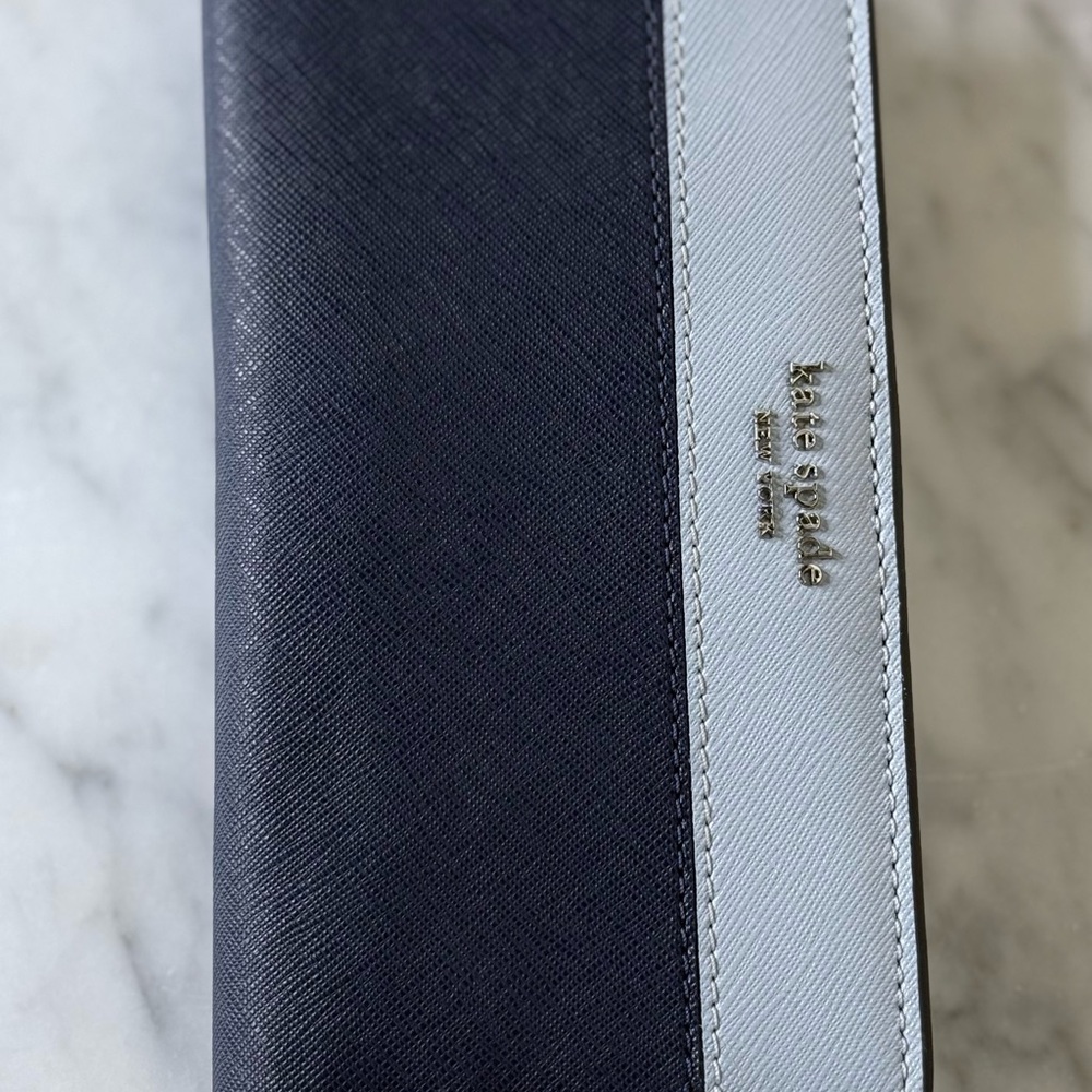 Kate Spade Black and Gray Wallet Minimalist Design
